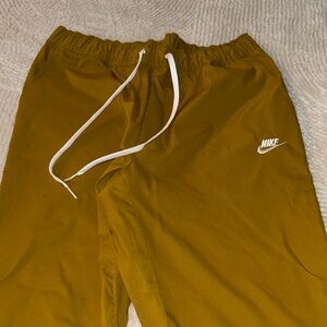 Nike Ochre Joggers with White Drawstring